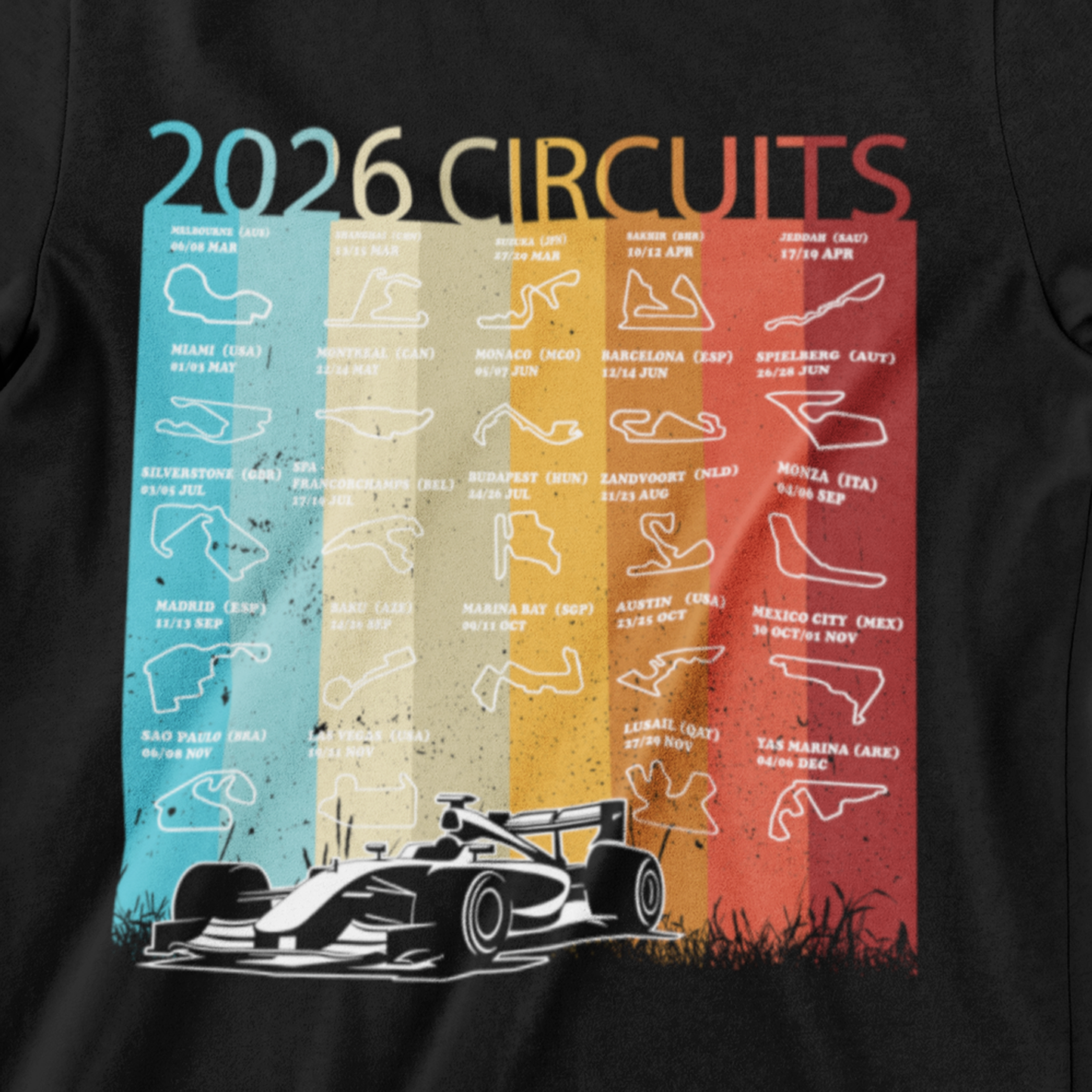 2026 Circuits Season Track Guide Gradient Color Race Calendar