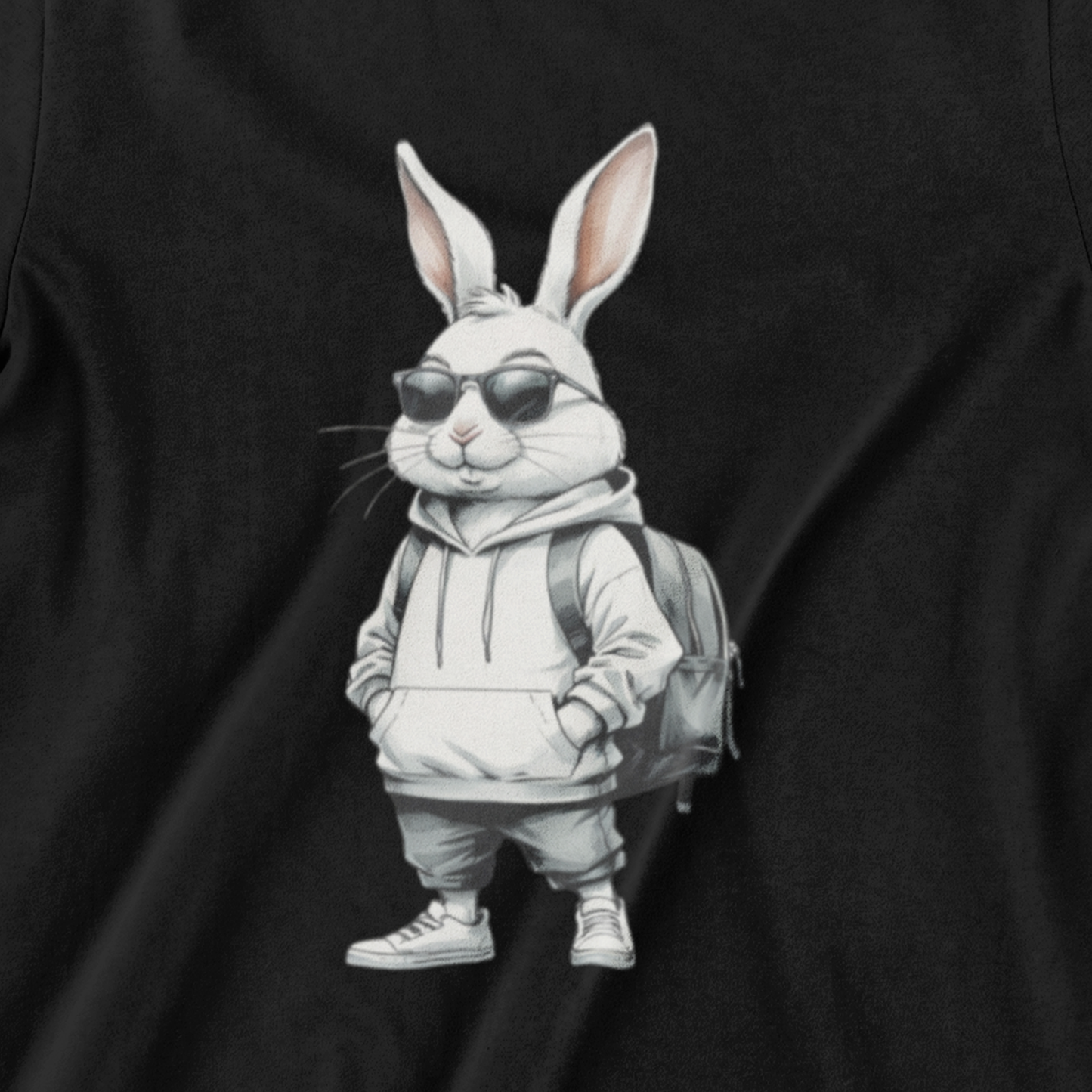 Bunny  Cool Bunny Rabbit Sunglasses Hoodie Backpack Street Style
