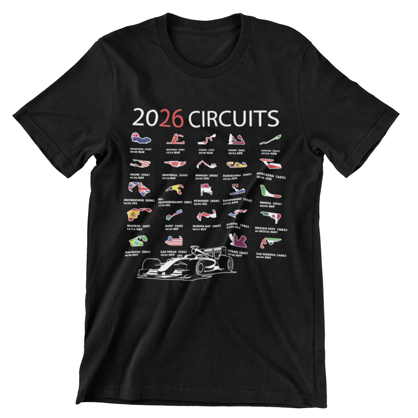2026 Race Tracks Layout Guide Flag Dates Racing Schedule