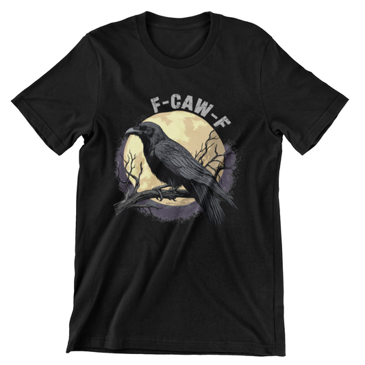F-CAW-F Black Crow Moon Gothic Dark Humor