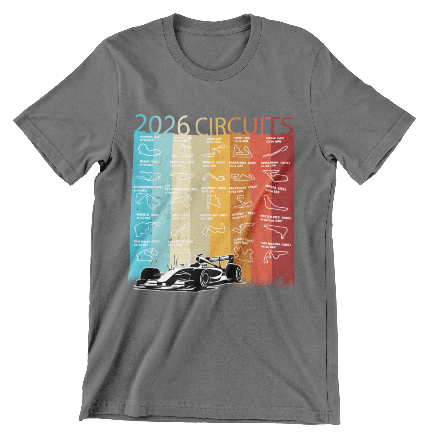2026 Circuits Season Track Guide Gradient Color Race Calendar