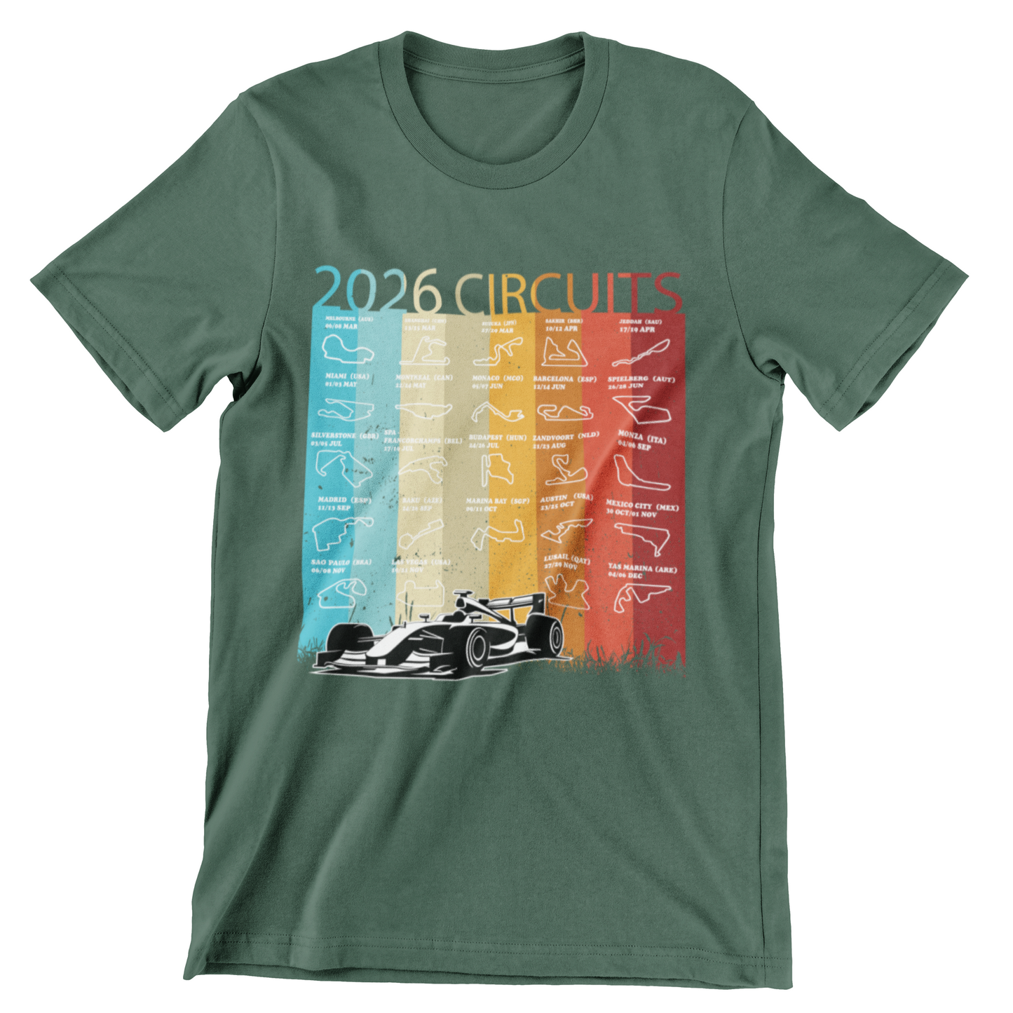 2026 Circuits Season Track Guide Gradient Color Race Calendar
