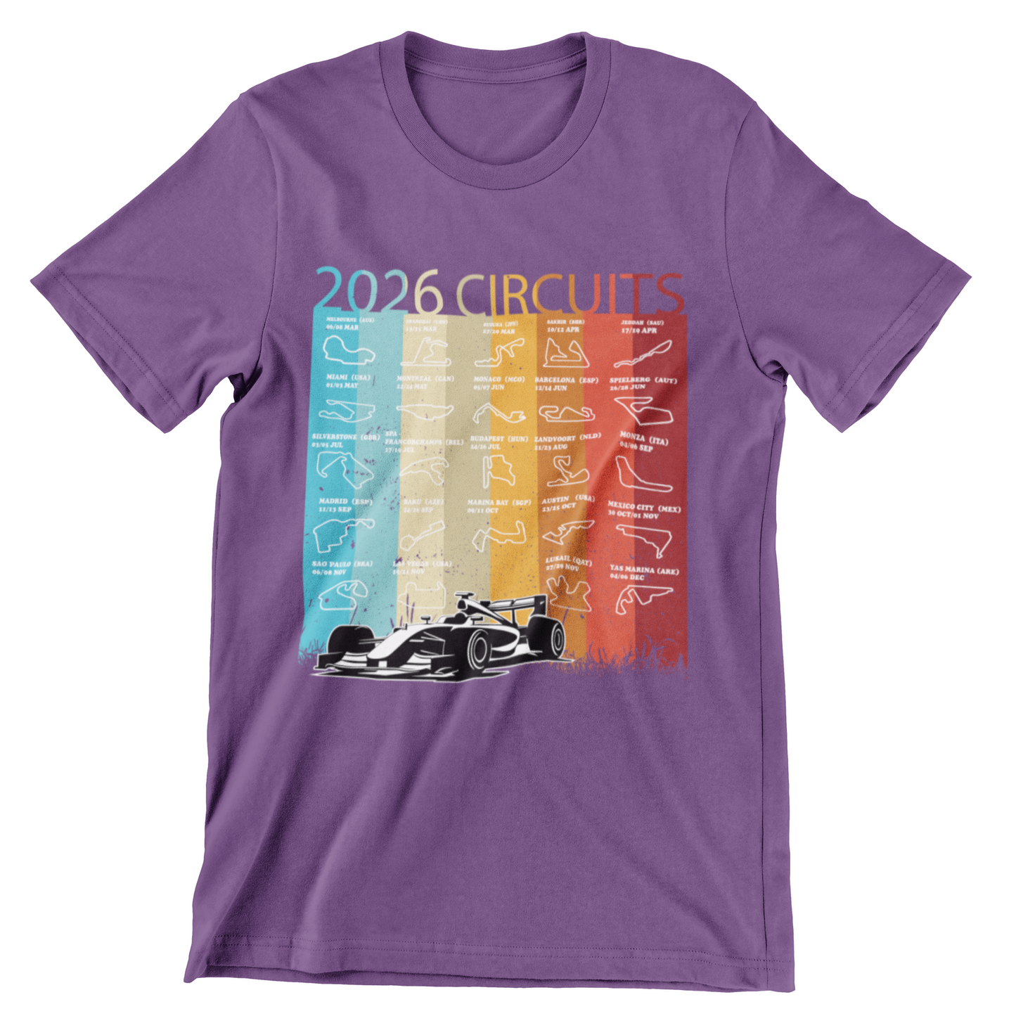 2026 Circuits Season Track Guide Gradient Color Race Calendar