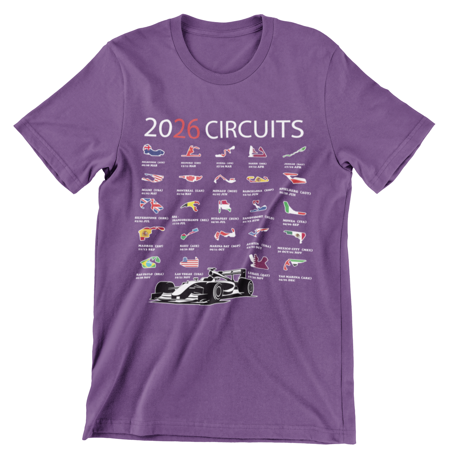 2026 Race Tracks Layout Guide Flag Dates Racing Schedule
