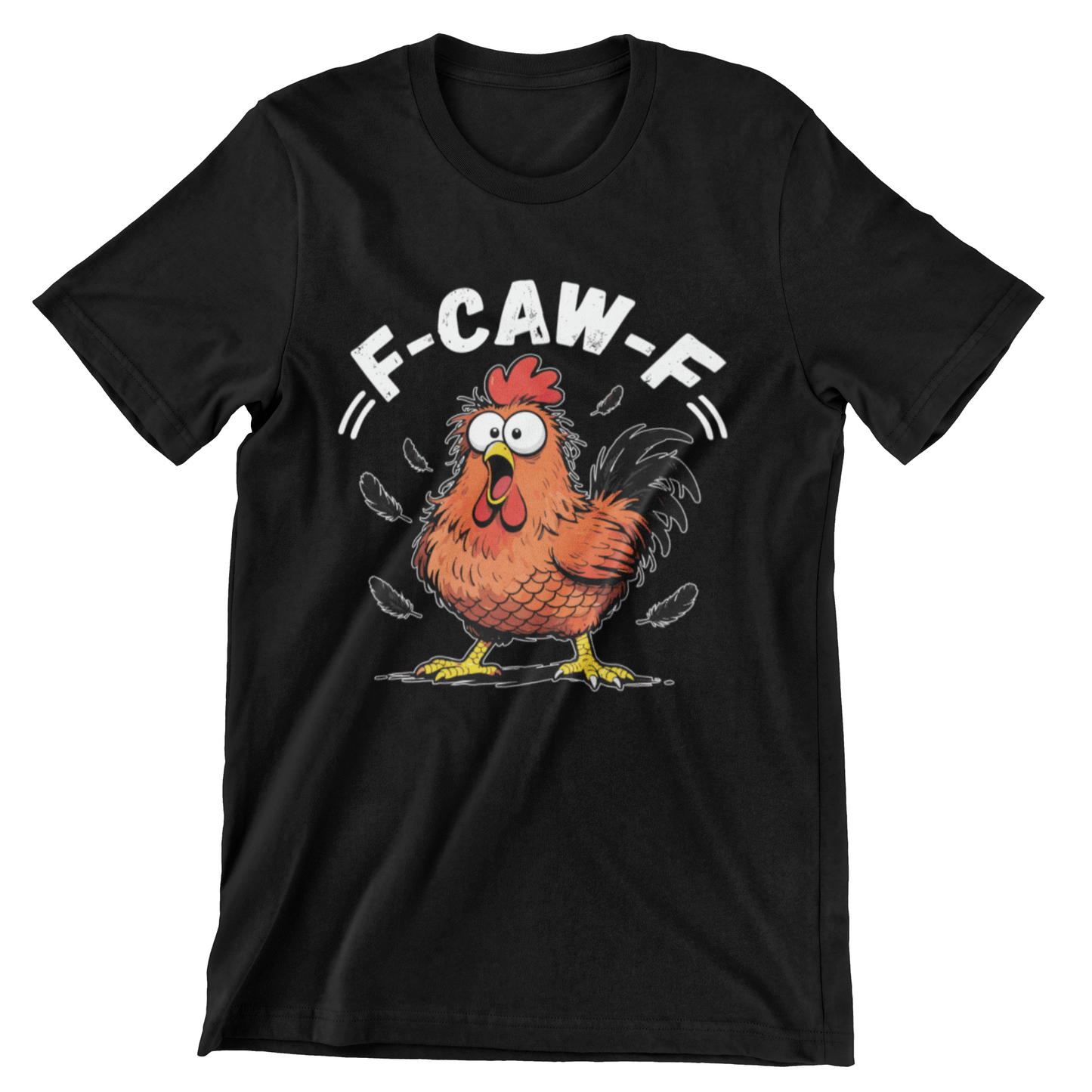 Crazy Chicken Cartoon Wild Feathers Flying Funny Farm