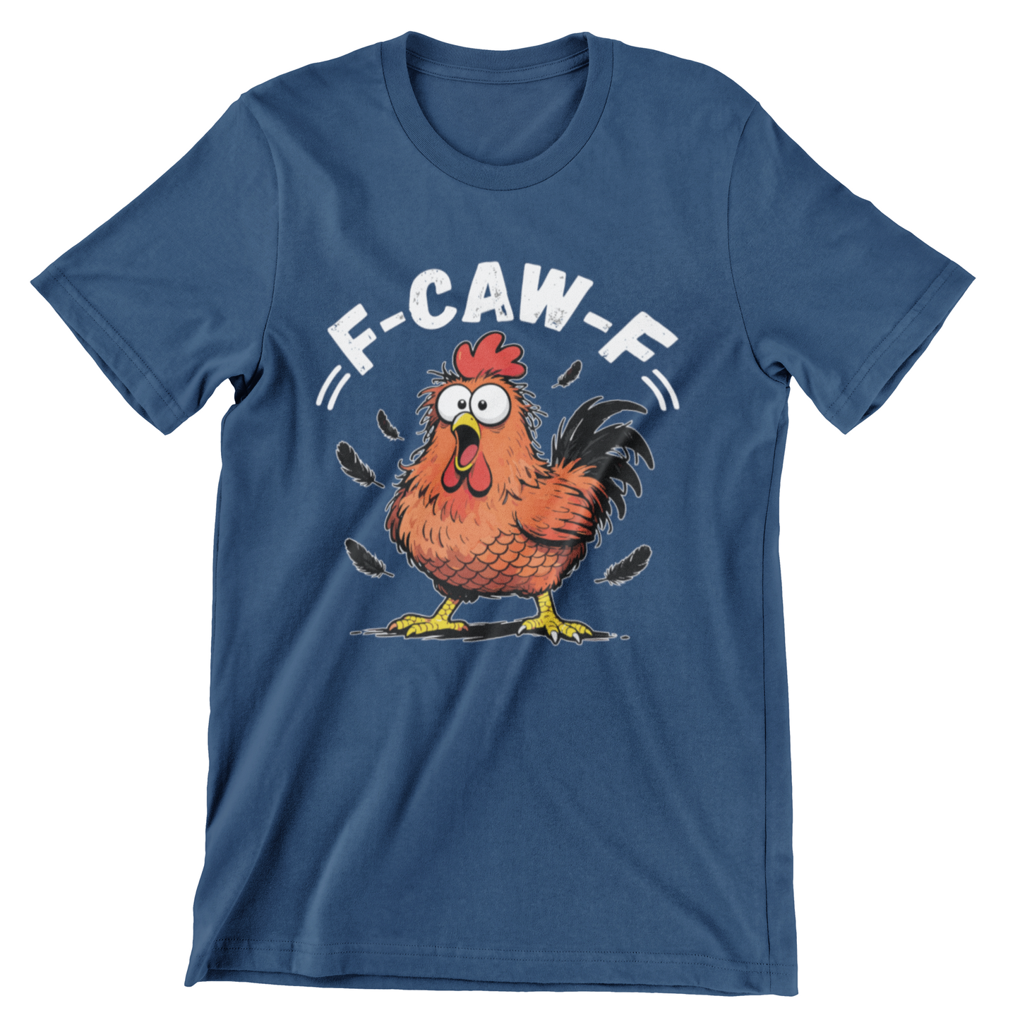 Crazy Chicken Cartoon Wild Feathers Flying Funny Farm