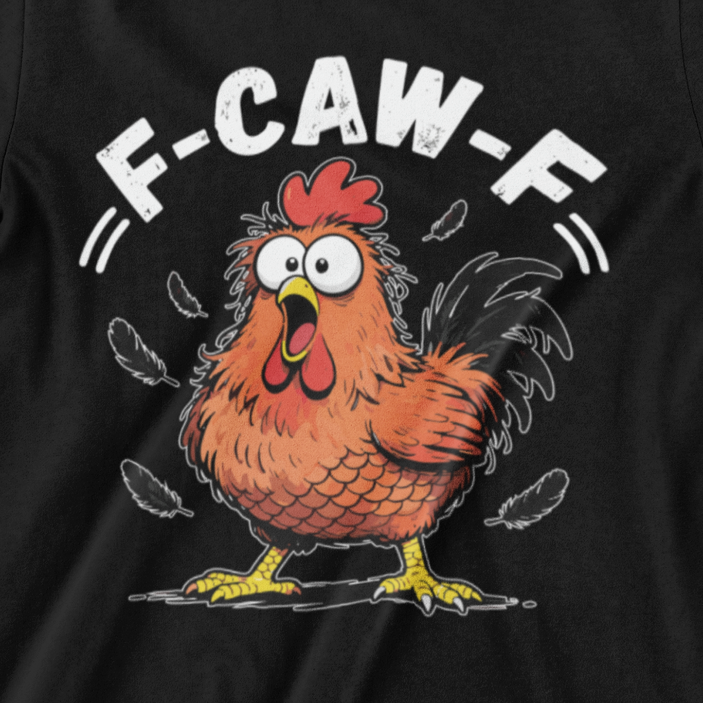 Crazy Chicken Cartoon Wild Feathers Flying Funny Farm