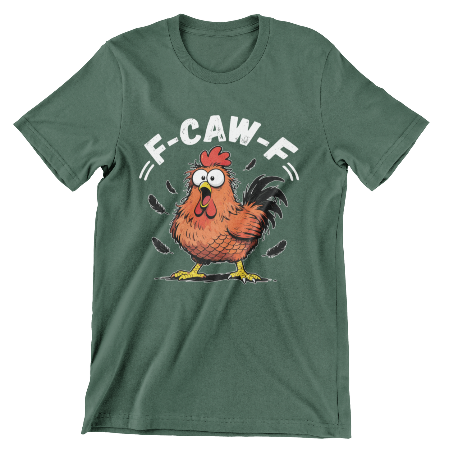 Crazy Chicken Cartoon Wild Feathers Flying Funny Farm